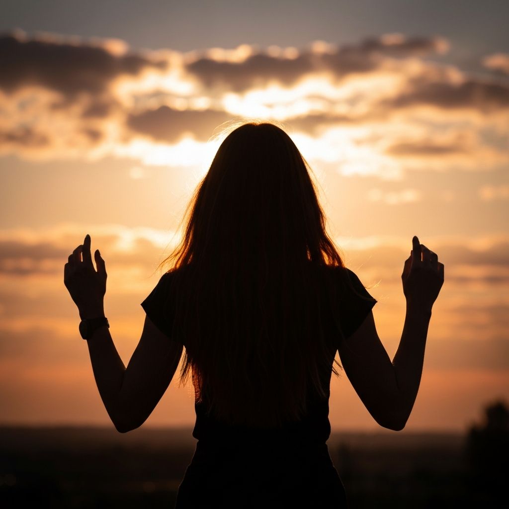 Woman rising with power